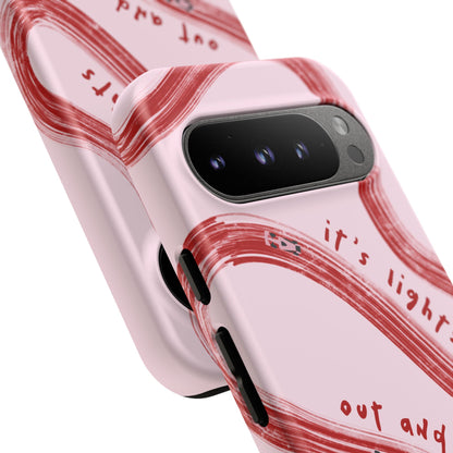 Pink and Red Lights Out F1 Phone Case Design, Trendy F1 Gift, Formula 1 Gift, Cute F1 Phone Case, Unique Formula One Phone Case