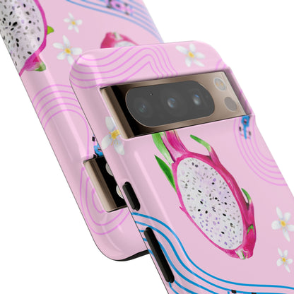 Pink F1 Alpine and Dragonfruit Phone Case, Trendy F1 Gift, Formula 1 Gift, Cute Fruit F1 Phone Case, Unique Phone Case