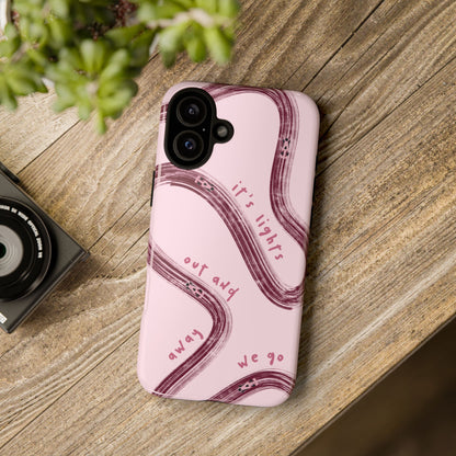 Pink Lights Out F1 Phone Case Design, Trendy F1 Gift, Formula 1 Gift, Cute F1 Phone Case, Unique Formula One Phone Case