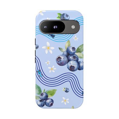 Blue F1 Williams and Blueberries Phone Case, Trendy F1 Gift, Formula 1 Gift, Cute Fruit F1 Phone Case, Unique Phone Case
