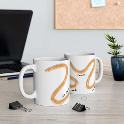 McLaren Orange Painted It's Lights Out and Away We Go Mug, Unique Gift for Coffee Lovers, Whimsical Formula 1 Gift