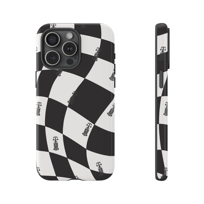 F1 Phone Case Black and White Checkered Design, Trendy F1 Gift, Formula 1 Gift, Cute F1 Phone Case, Unique Formula One Phone Case