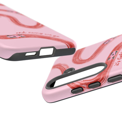 F1 Phone Case Pink and Red Painted "its lights out and away we go", Trendy F1 Gift, Formula 1 Gift, Cute F1 Phone Case, Unique Phone Case