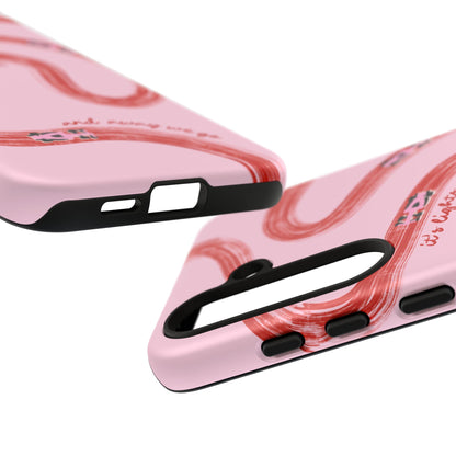 F1 Phone Case Pink and Red Painted "its lights out and away we go", Trendy F1 Gift, Formula 1 Gift, Cute F1 Phone Case, Unique Phone Case