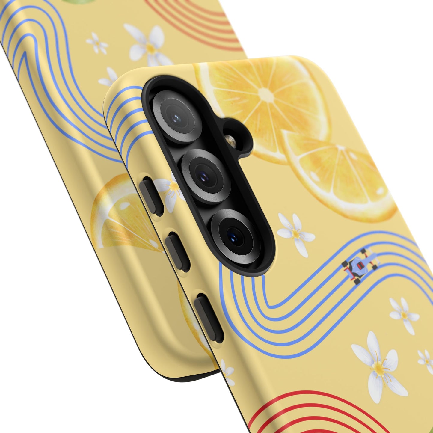 Yellow F1 Racing Bulls and Lemons Phone Case, Trendy F1 Gift, Formula 1 Gift, Cute Fruit F1 Phone Case, Unique Phone Case