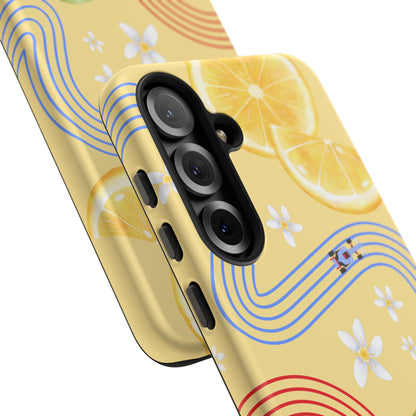 Yellow F1 Racing Bulls and Lemons Phone Case, Trendy F1 Gift, Formula 1 Gift, Cute Fruit F1 Phone Case, Unique Phone Case