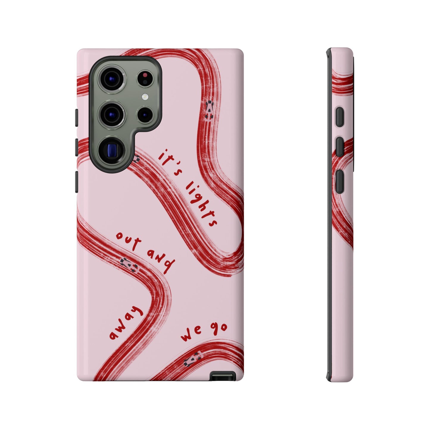 Pink and Red Lights Out F1 Phone Case Design, Trendy F1 Gift, Formula 1 Gift, Cute F1 Phone Case, Unique Formula One Phone Case