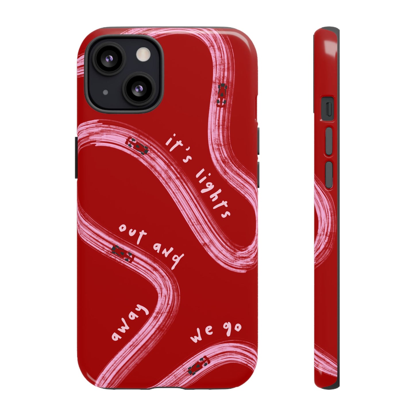 Red and Pink Lights Out F1 Phone Case Design, Trendy F1 Gift, Formula 1 Gift, Cute F1 Phone Case, Unique Formula One Phone Case