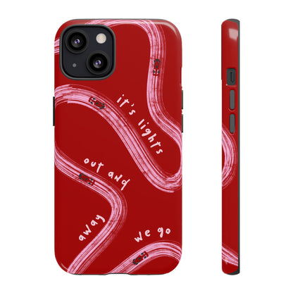 Red and Pink Lights Out F1 Phone Case Design, Trendy F1 Gift, Formula 1 Gift, Cute F1 Phone Case, Unique Formula One Phone Case