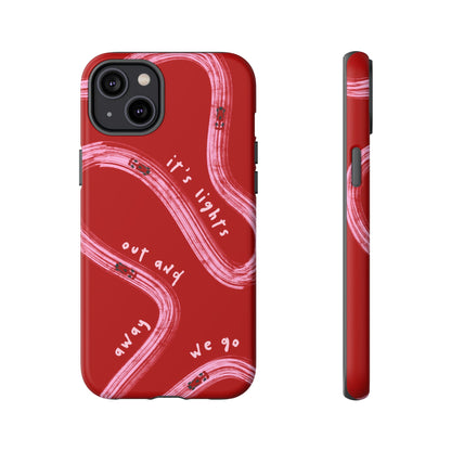Red and Pink Lights Out F1 Phone Case Design, Trendy F1 Gift, Formula 1 Gift, Cute F1 Phone Case, Unique Formula One Phone Case
