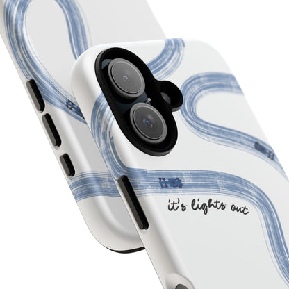 F1 Phone Case Blue Painted "its lights out and away we go", Trendy F1 Gift, Formula 1 Gift, Cute F1 Phone Case, Gift for F1 Fans