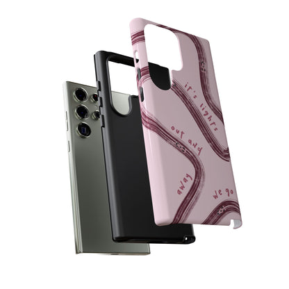 Pink Lights Out F1 Phone Case Design, Trendy F1 Gift, Formula 1 Gift, Cute F1 Phone Case, Unique Formula One Phone Case