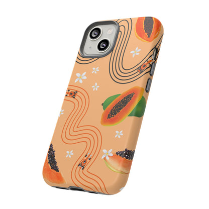 Orange F1 McLaren and Papaya Phone Case, Trendy F1 Gift, Formula 1 Gift, Cute Fruit F1 Phone Case, Unique Phone Case