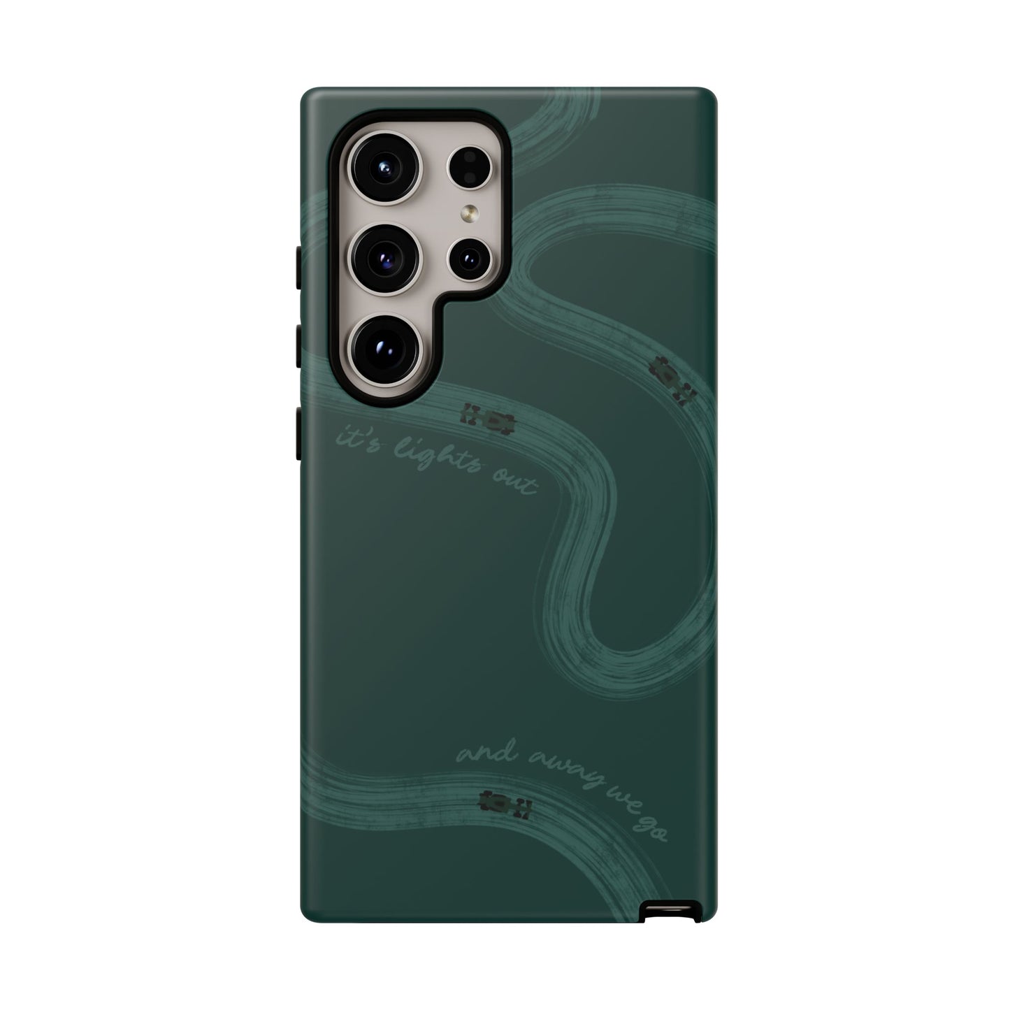 F1 Phone Case Monochrome Green Painted "its lights out and away we go", Trendy F1 Gift, Formula 1 Gift, Cute F1 Phone Case, Phone Case