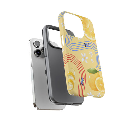 Yellow F1 Racing Bulls and Lemons Phone Case, Trendy F1 Gift, Formula 1 Gift, Cute Fruit F1 Phone Case, Unique Phone Case