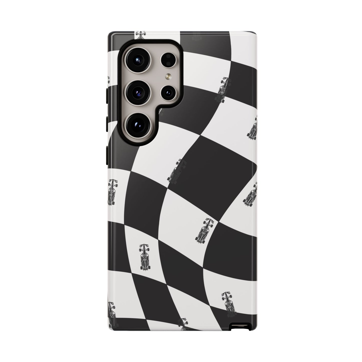 F1 Phone Case Black and White Checkered Design, Trendy F1 Gift, Formula 1 Gift, Cute F1 Phone Case, Unique Formula One Phone Case