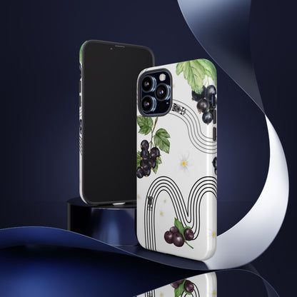 F1 Cadillac and Black Currants Phone Case, Trendy F1 Gift, Formula 1 Gift, Cute Fruit F1 Phone Case, Unique Phone Case