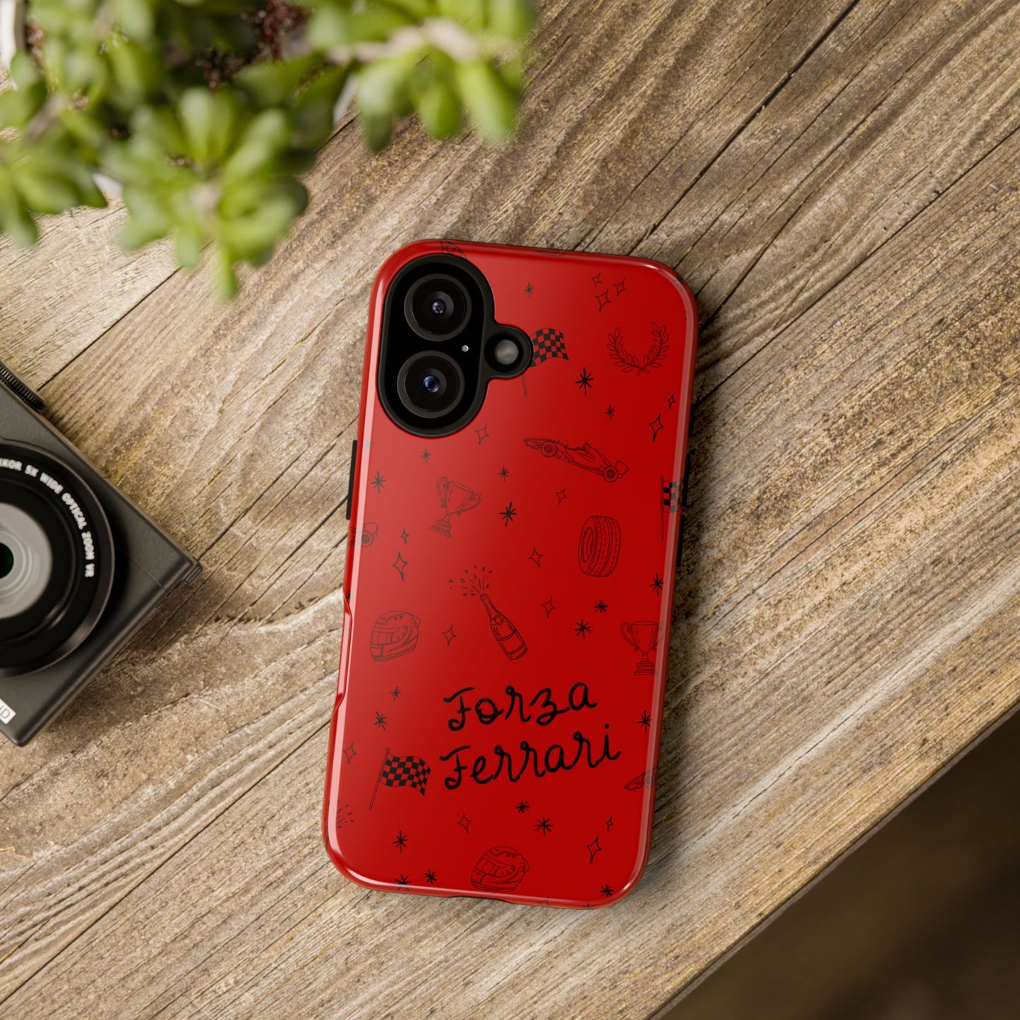 F1 Ferrari Racing Doodle "Forza Ferrari" F1 Phone Case Design