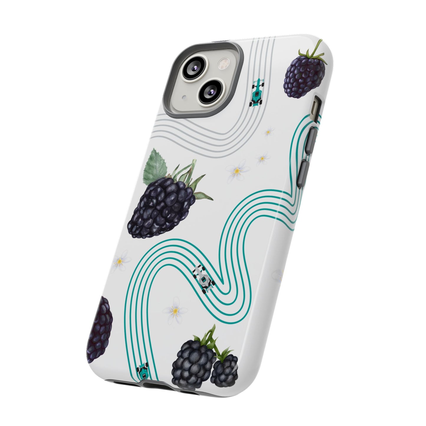F1 Mercedes and Blackberries Phone Case , Trendy F1 Gift, Formula 1 Gift, Cute Fruit F1 Phone Case, Unique Phone Case