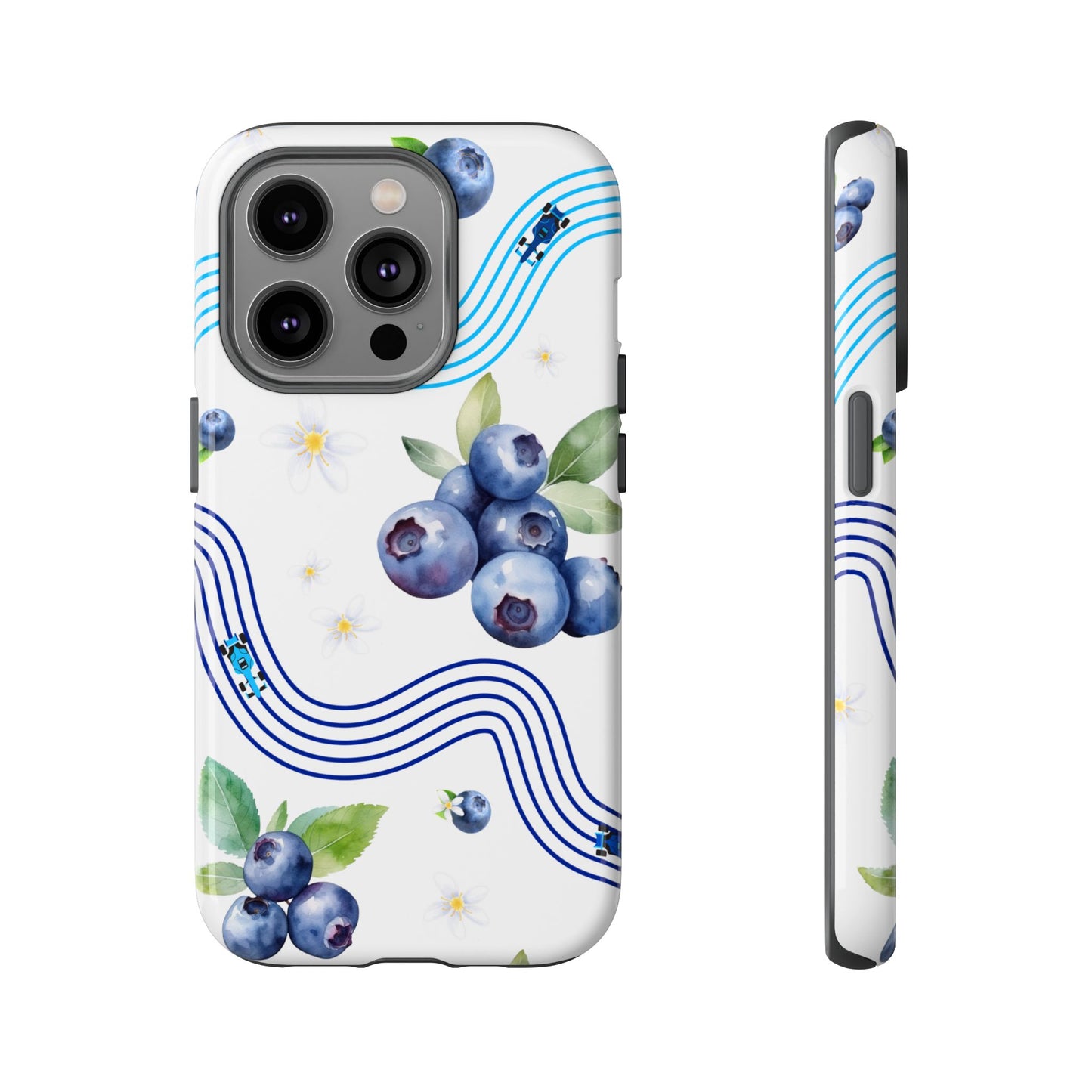 F1 Williams and Blueberries Phone Case, Trendy F1 Gift, Formula 1 Gift, Cute Fruit F1 Phone Case, Unique Phone Case