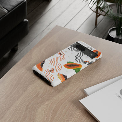 F1 McLaren and Papaya Phone Case , Trendy F1 Gift, Formula 1 Gift, Cute Fruit F1 Phone Case, Unique Phone Case