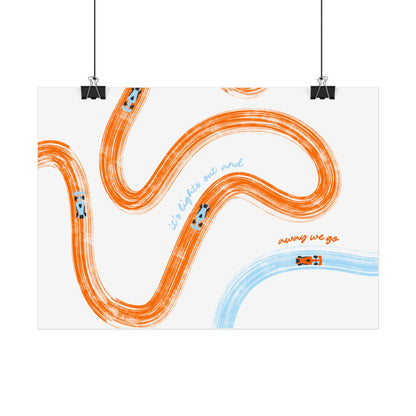 Horizontal McLaren F1 Abstract Art Poster | Minimalist F1 Art - EU Sizing (Physical Print)