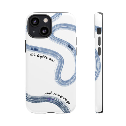 F1 Phone Case Blue Painted "its lights out and away we go", Trendy F1 Gift, Formula 1 Gift, Cute F1 Phone Case, Gift for F1 Fans