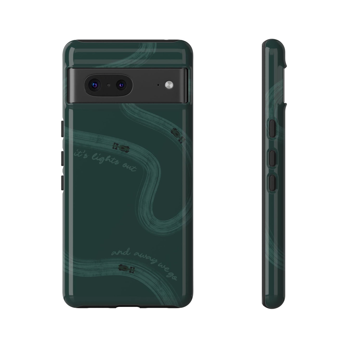 F1 Phone Case Monochrome Green Painted "its lights out and away we go", Trendy F1 Gift, Formula 1 Gift, Cute F1 Phone Case, Phone Case