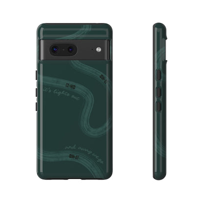 F1 Phone Case Monochrome Green Painted "its lights out and away we go", Trendy F1 Gift, Formula 1 Gift, Cute F1 Phone Case, Phone Case