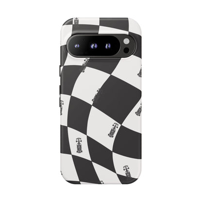 F1 Phone Case Black and White Checkered Design, Trendy F1 Gift, Formula 1 Gift, Cute F1 Phone Case, Unique Formula One Phone Case