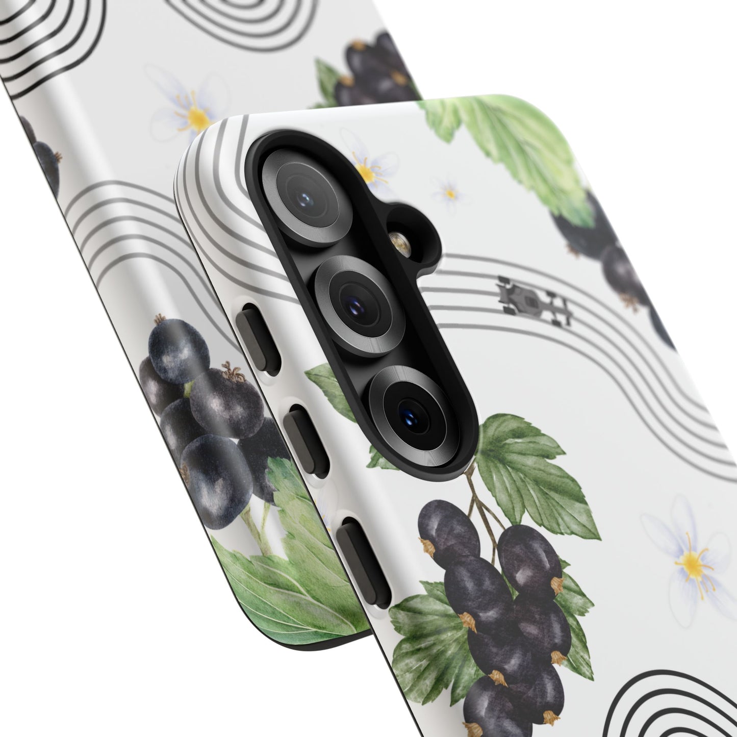 F1 Cadillac and Black Currants Phone Case, Trendy F1 Gift, Formula 1 Gift, Cute Fruit F1 Phone Case, Unique Phone Case