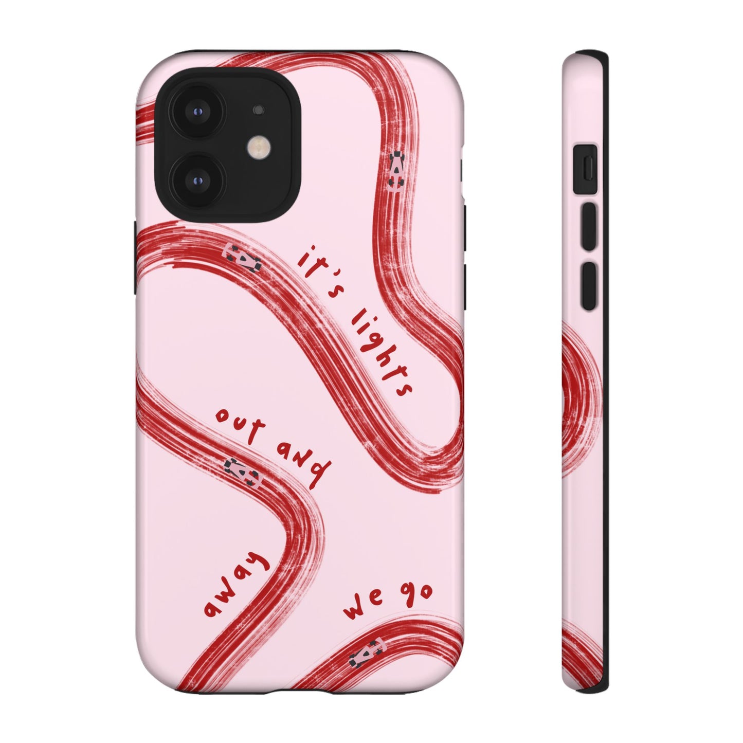 Pink and Red Lights Out F1 Phone Case Design, Trendy F1 Gift, Formula 1 Gift, Cute F1 Phone Case, Unique Formula One Phone Case