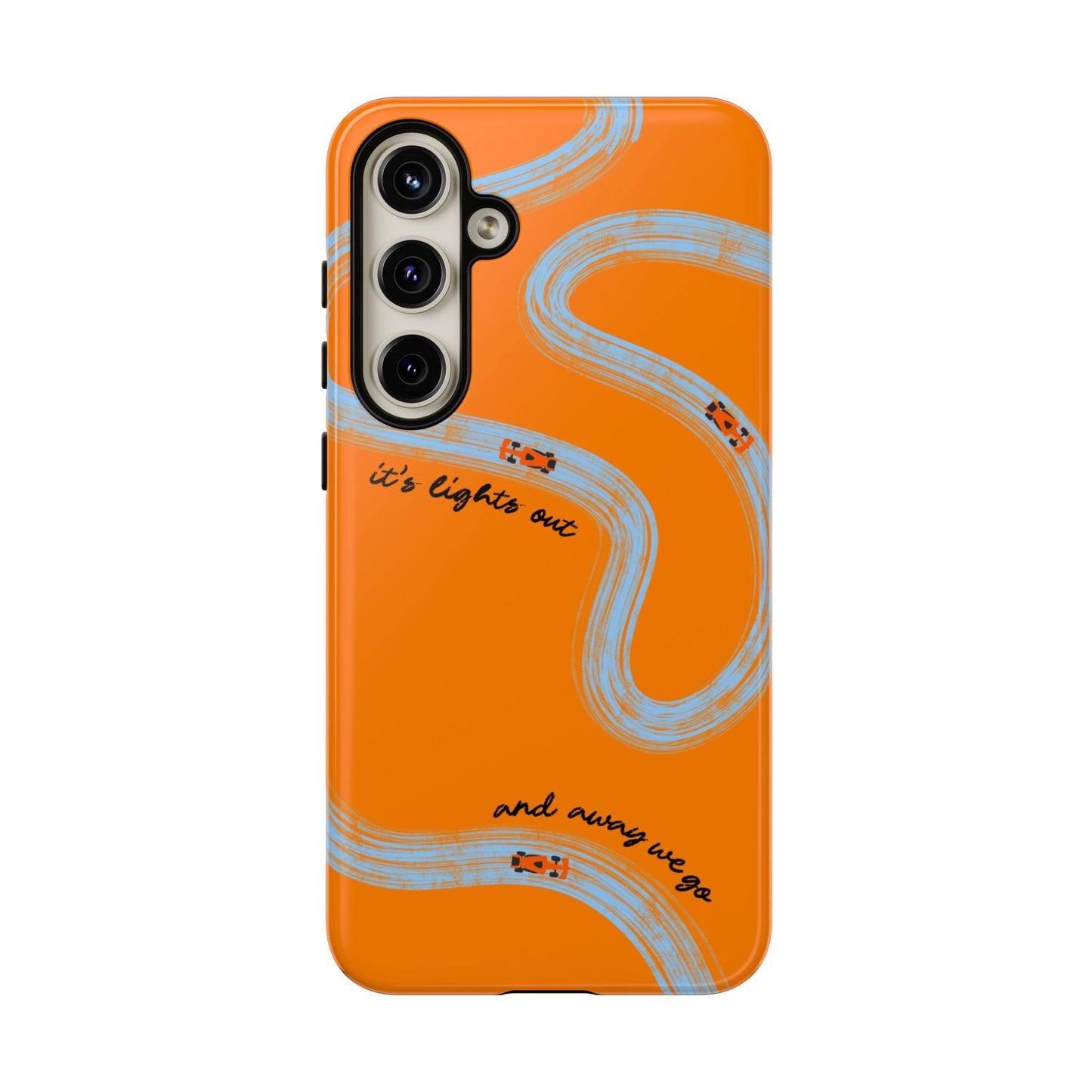 F1 Phone Case McLaren Painted "its lights out and away we go", Trendy F1 Gift, Formula 1 Gift, Cute F1 Phone Case, Phone Case