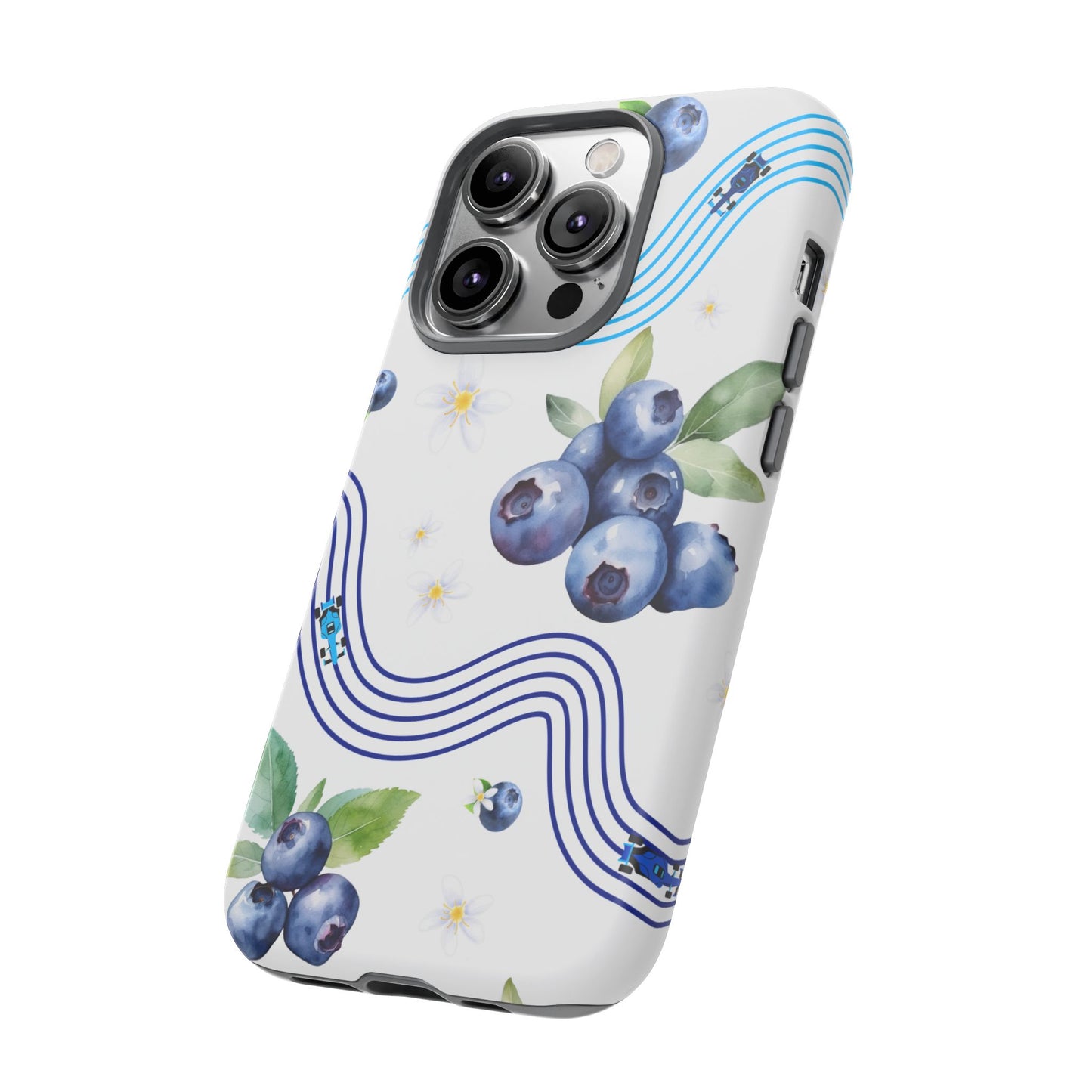 F1 Williams and Blueberries Phone Case, Trendy F1 Gift, Formula 1 Gift, Cute Fruit F1 Phone Case, Unique Phone Case