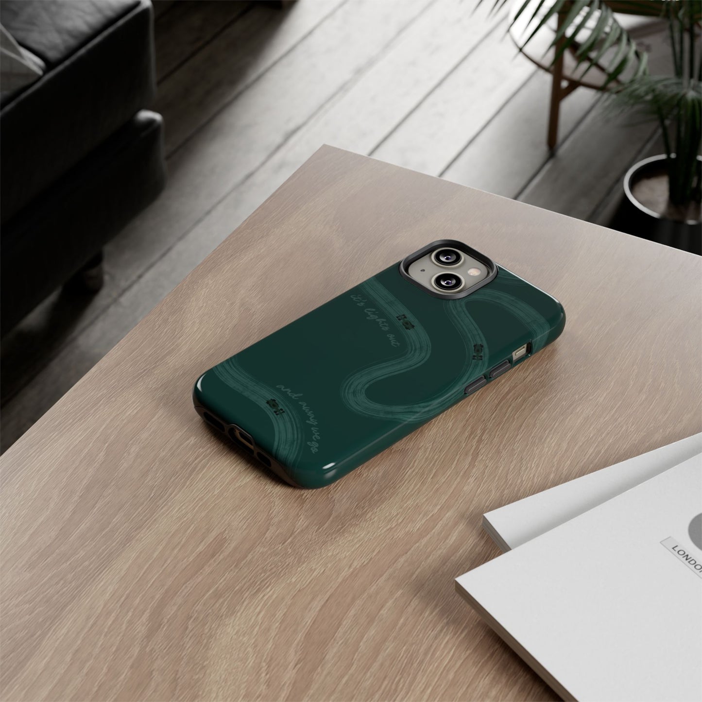 F1 Phone Case Monochrome Green Painted "its lights out and away we go", Trendy F1 Gift, Formula 1 Gift, Cute F1 Phone Case, Phone Case