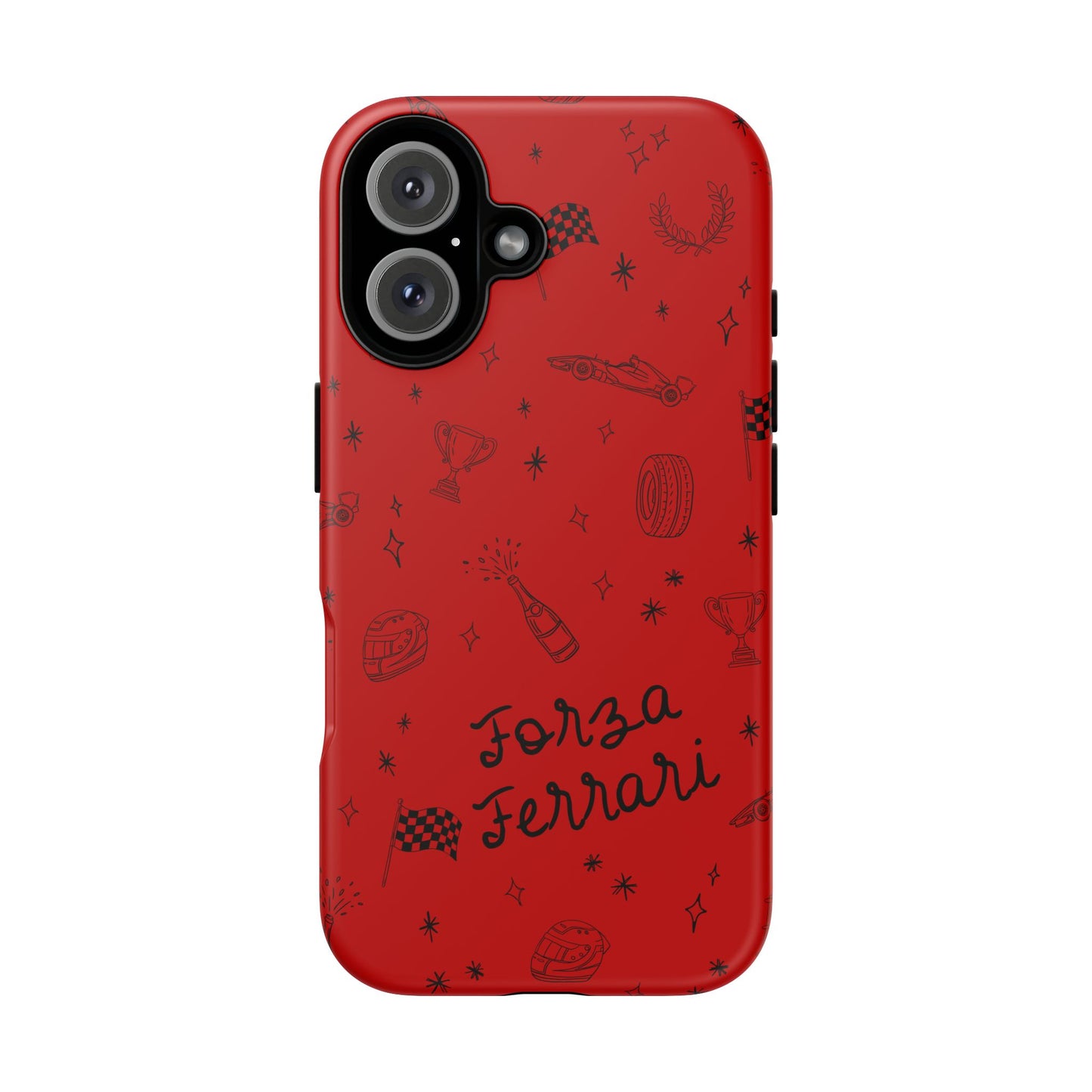 F1 Ferrari Racing Doodle "Forza Ferrari" F1 Phone Case Design