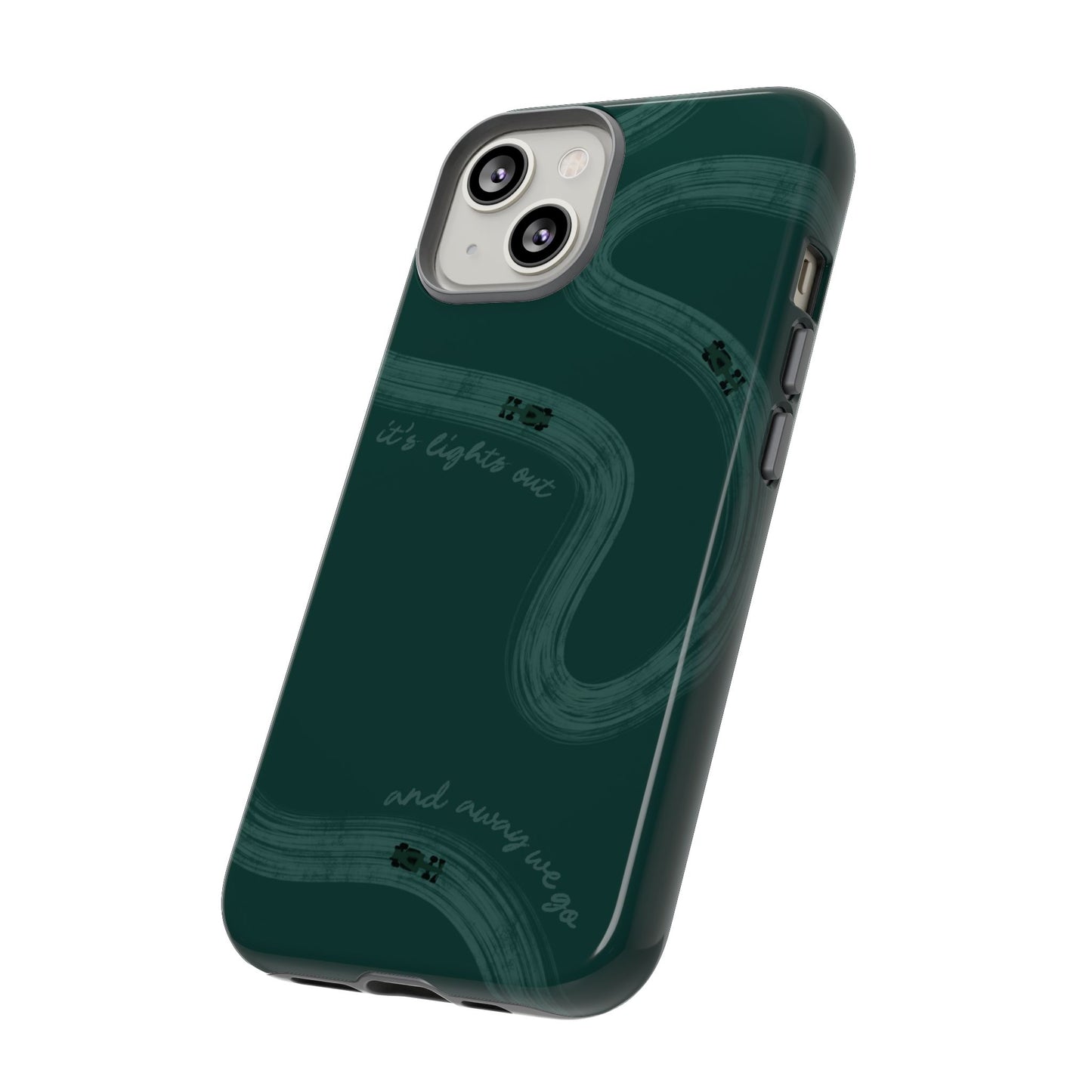 F1 Phone Case Monochrome Green Painted "its lights out and away we go", Trendy F1 Gift, Formula 1 Gift, Cute F1 Phone Case, Phone Case