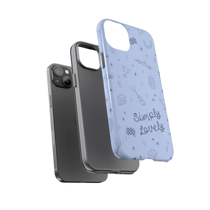 Blue Doodle "Simply Lovely" F1 Phone Case Design