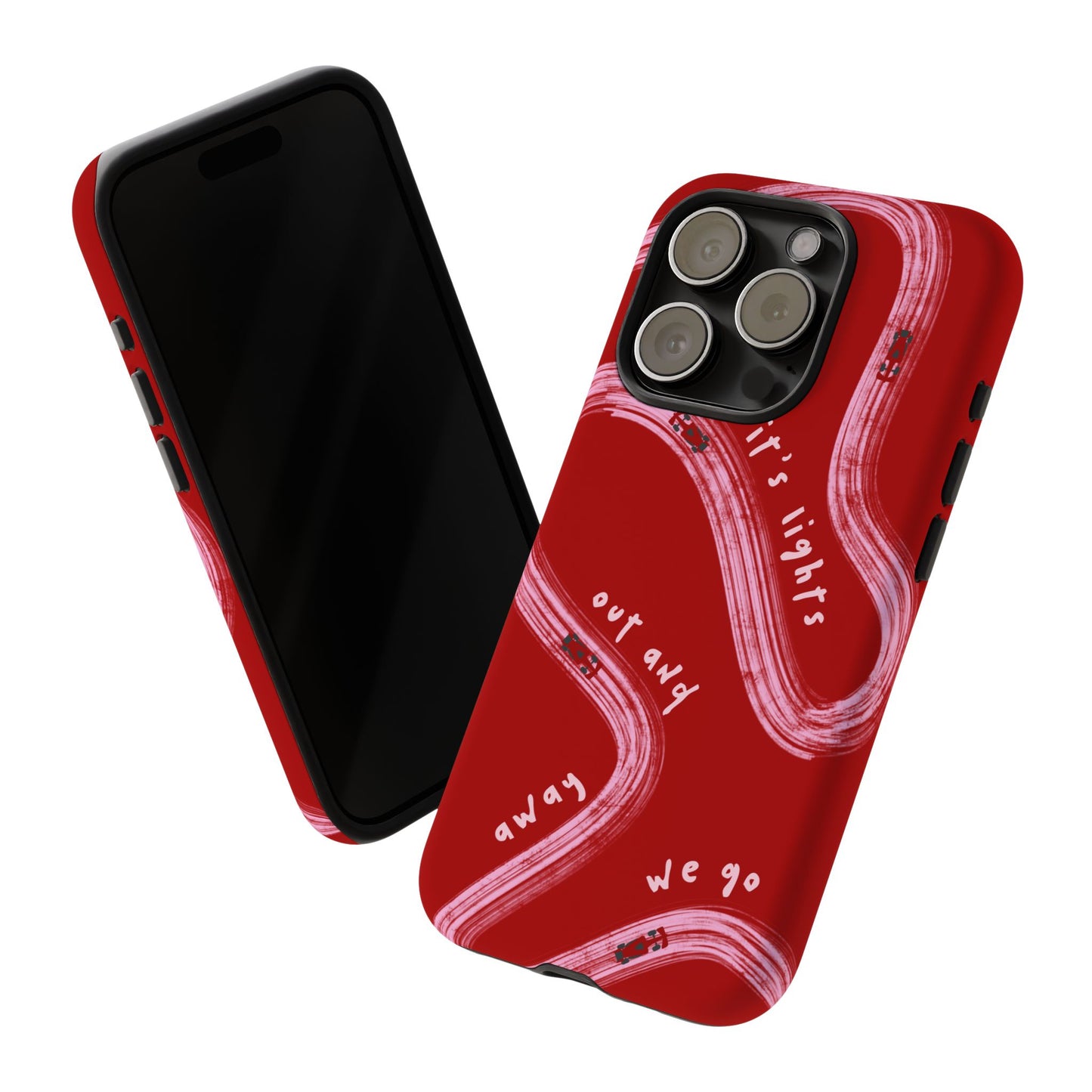 Red and Pink Lights Out F1 Phone Case Design, Trendy F1 Gift, Formula 1 Gift, Cute F1 Phone Case, Unique Formula One Phone Case