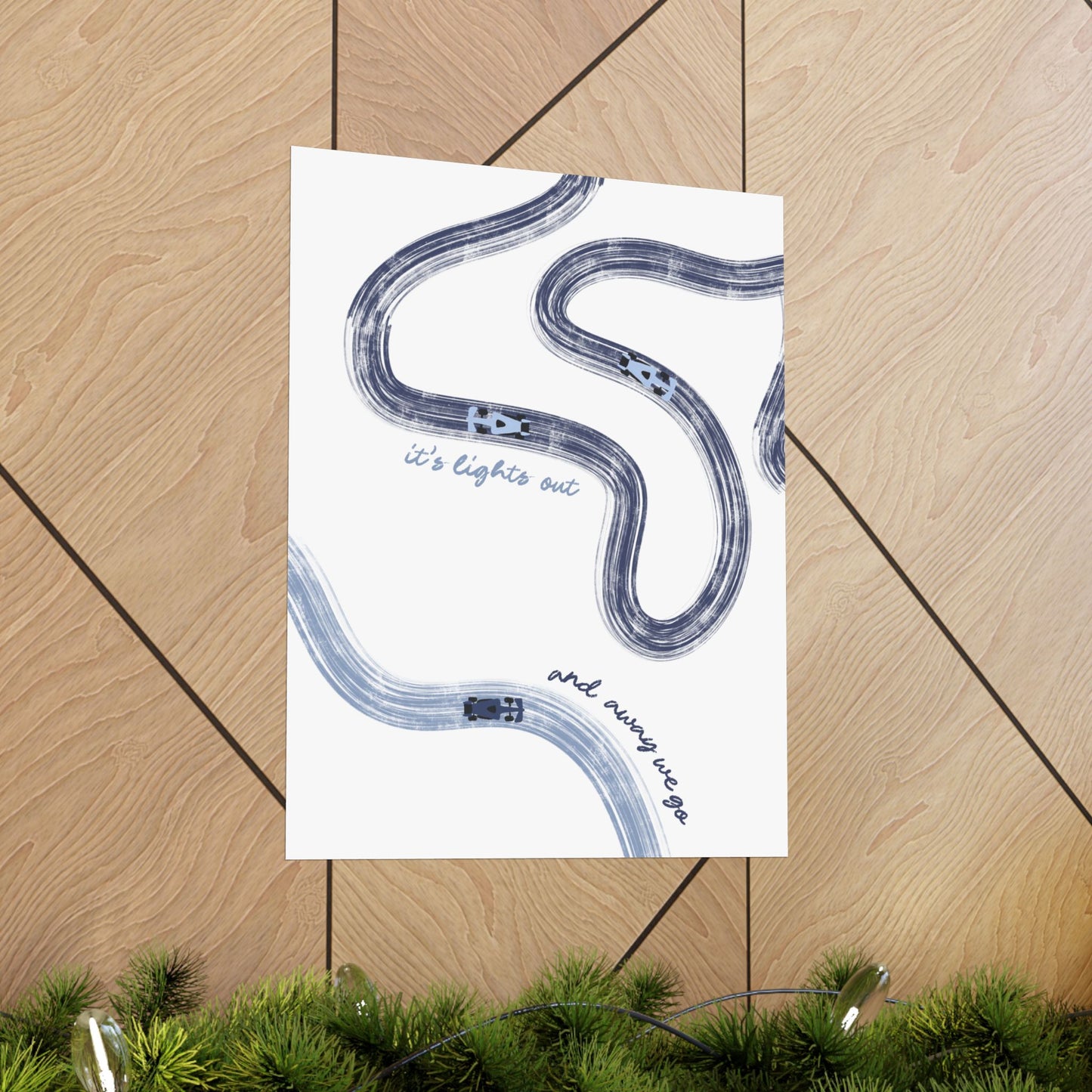 Blue F1 Matte Vertical Poster | F1 Giclée Art Print (US SIZING)