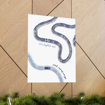 Blue F1 Matte Vertical Poster | F1 Giclée Art Print (US SIZING)