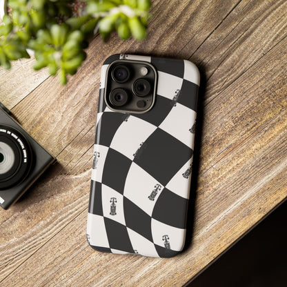 F1 Phone Case Black and White Checkered Design, Trendy F1 Gift, Formula 1 Gift, Cute F1 Phone Case, Unique Formula One Phone Case