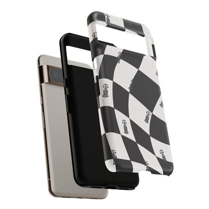 F1 Phone Case Black and White Checkered Design, Trendy F1 Gift, Formula 1 Gift, Cute F1 Phone Case, Unique Formula One Phone Case