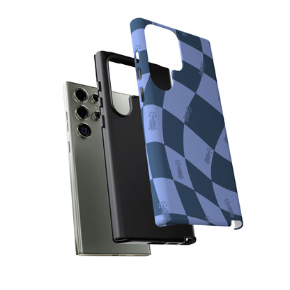 F1 Phone Case Blue Checkerboard Design, Trendy F1 Gift, Formula 1 Gift, Cute F1 Phone Case, Unique Formula One Phone Case