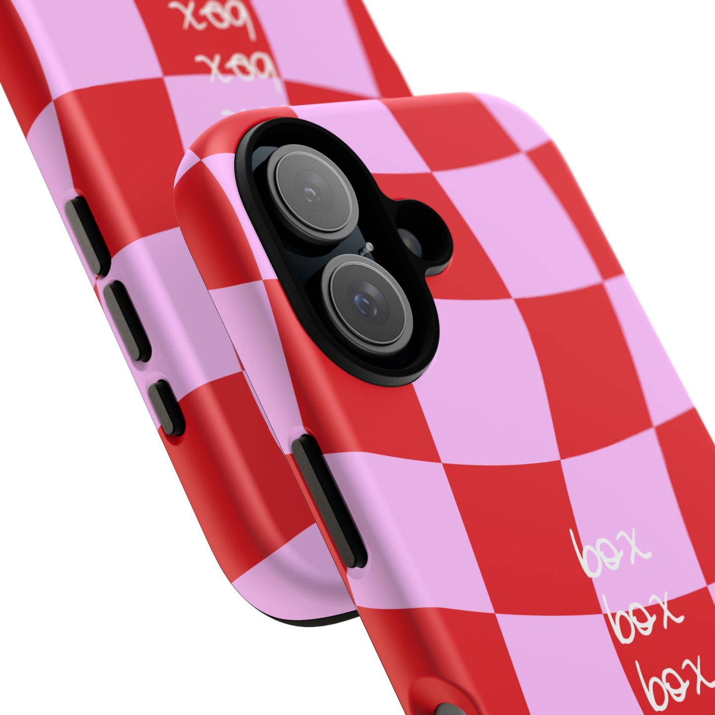 Pink and Red Checkered F1 Phone Case, Box Box Box F1 Phone Case