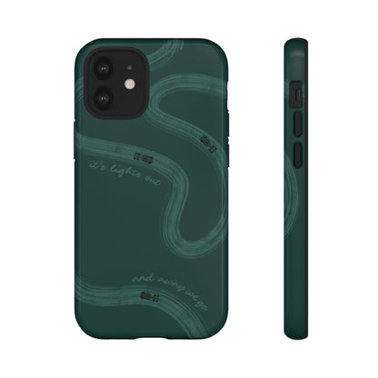 F1 Phone Case Monochrome Green Painted "its lights out and away we go", Trendy F1 Gift, Formula 1 Gift, Cute F1 Phone Case, Phone Case
