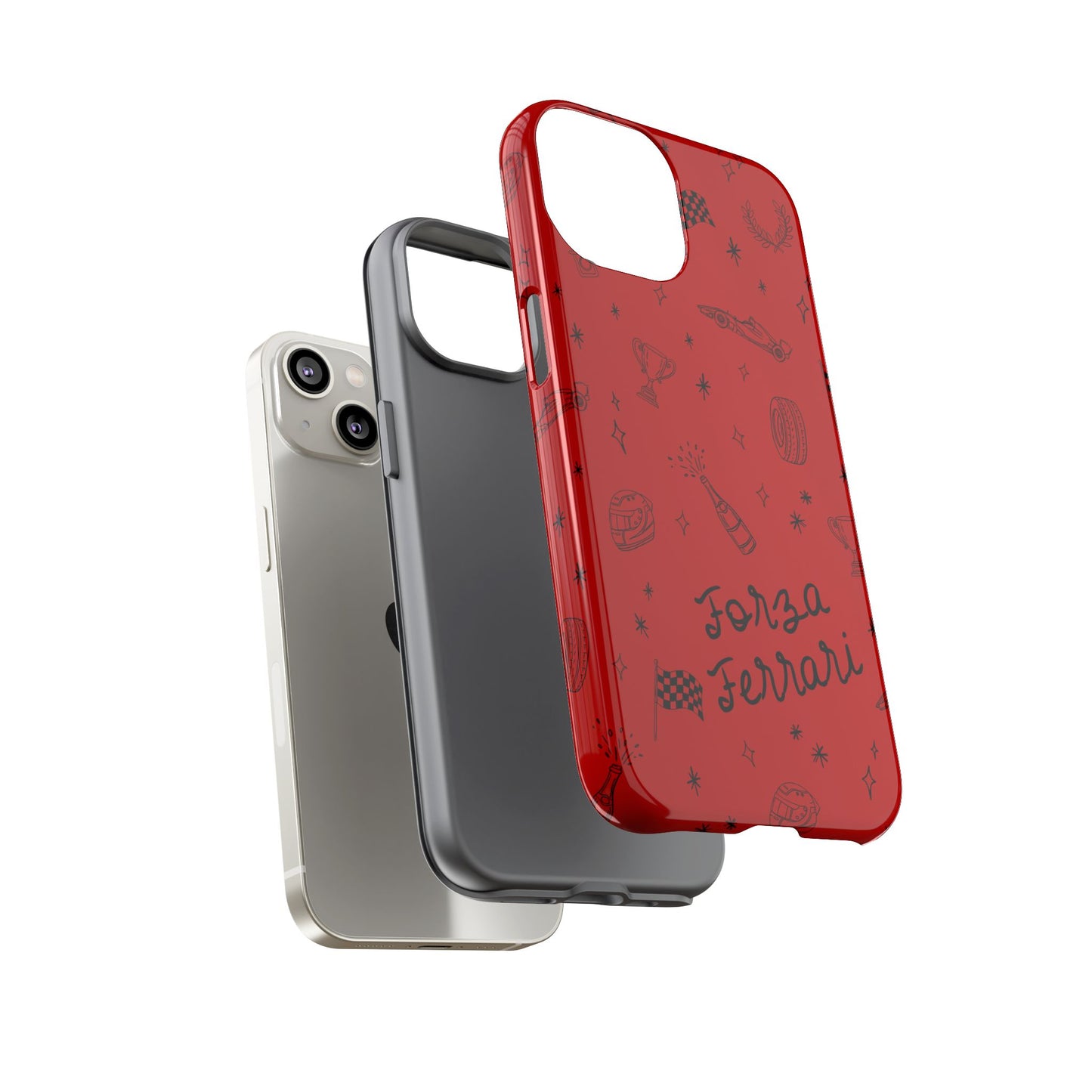 F1 Ferrari Racing Doodle "Forza Ferrari" F1 Phone Case Design