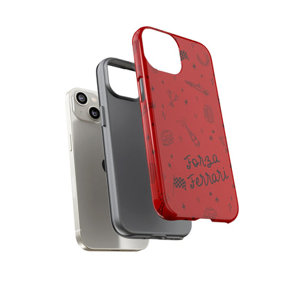 F1 Ferrari Racing Doodle "Forza Ferrari" F1 Phone Case Design