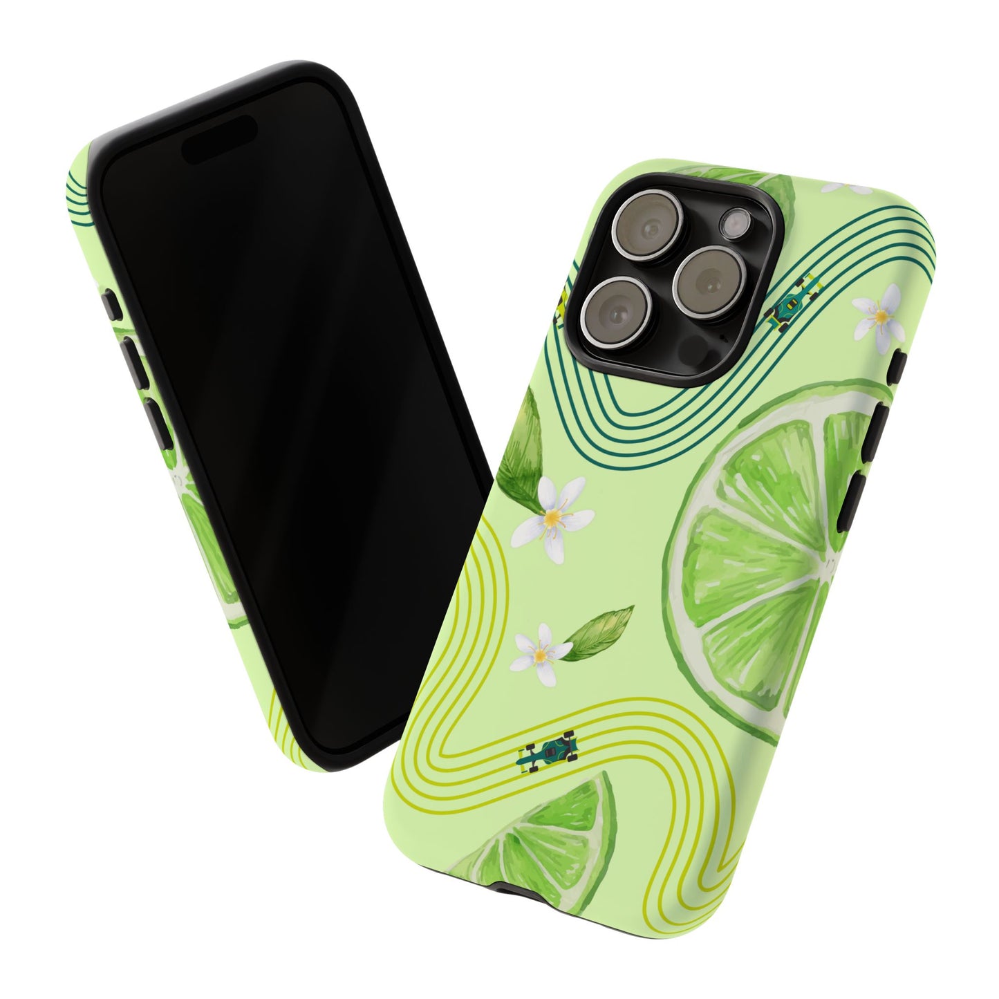 Green F1 Aston Martin and Lime Phone Case, Trendy F1 Gift, Formula 1 Gift, Cute Fruit F1 Phone Case, Unique Phone Case
