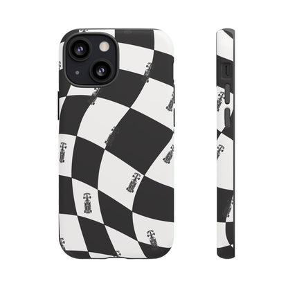 F1 Phone Case Black and White Checkered Design, Trendy F1 Gift, Formula 1 Gift, Cute F1 Phone Case, Unique Formula One Phone Case